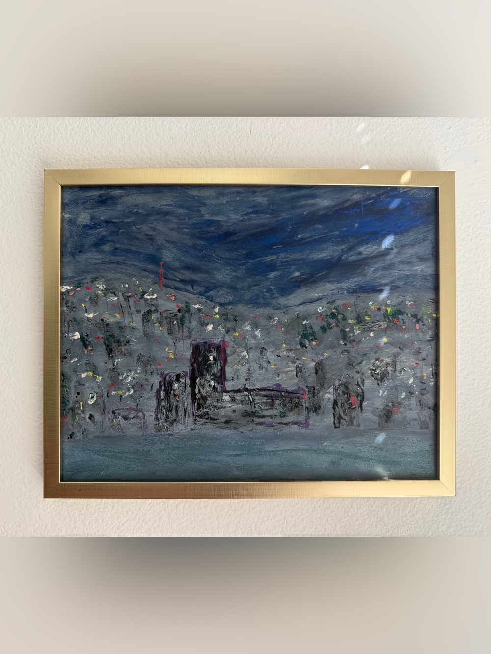 Vintage Abstract Expressionist Original Painting Modernist 11”x14”